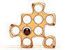 Puzzle Wine Rack Cognac Amber