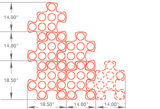 horizontal group dimensions